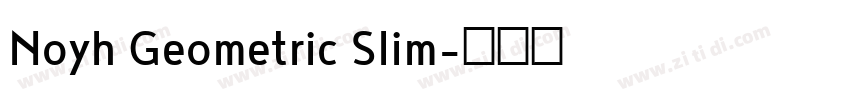 Noyh Geometric Slim字体转换